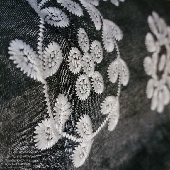 Denim Floral Skirt - Picture 5 of 5